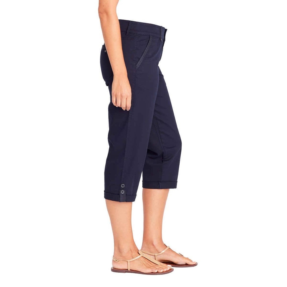 NWT Roll Cuff Relaxed Fit Capri Pants - Picture 2 of 3